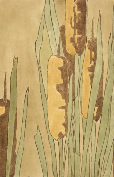 Main Product Photo of Cattail  Painting by Hannah Borger Overbeck