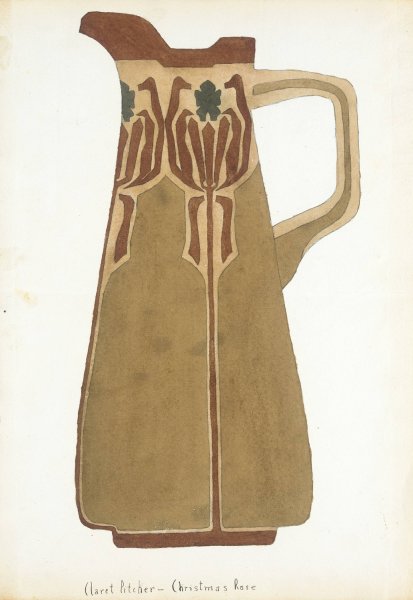 Main Product Photo of Claret Pitcher-Christmas Rose  Painting by Hannah Borger Overbeck