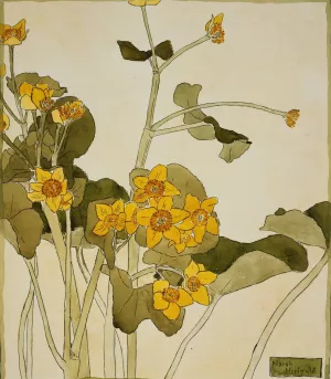 Marsh Marigold by Hannah Borger Overbeck Oil Painting