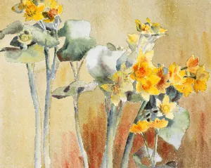 Yellow and Orange Flower by Hannah Borger Overbeck Oil Painting