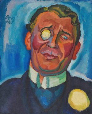 Portrat eines Herren mit Monokel by Hanns Bolz Oil Painting