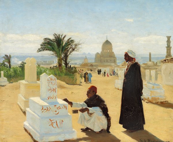 Apostlen Jacobs og profeten Zacharias'grave by Hans Andersen Brendekilde - Hand-Painted Oil Painting Reproduction