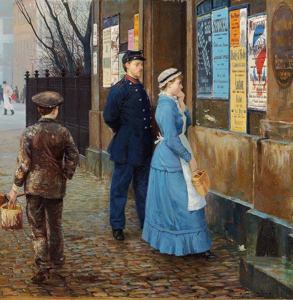 Forste November  by Hans Andersen Brendekilde - Hand-Painted Oil Painting Reproduction