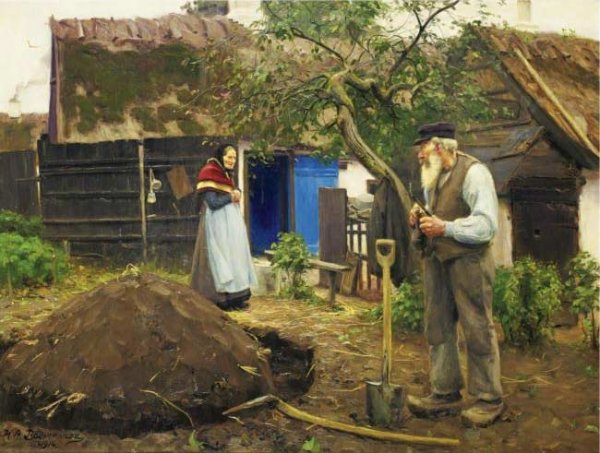 Main Product Photo of A Short Respite Painting by Hans Anderson Brendekilde