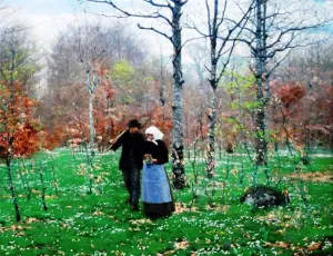 Spring Time by Hans Anderson Brendekilde Oil Painting