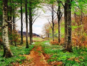 Spring by Hans Anderson Brendekilde Oil Painting