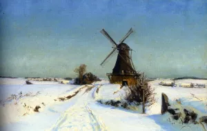 Vindmoue by Hans Anderson Brendekilde Oil Painting