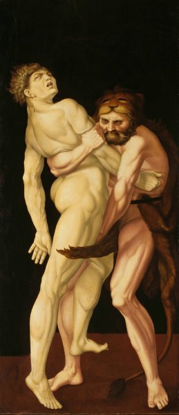 Heracles and Antaeus by Hans Baldung Oil Painting