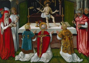 The Mass of Saint Gregory by Hans Baldung Oil Painting