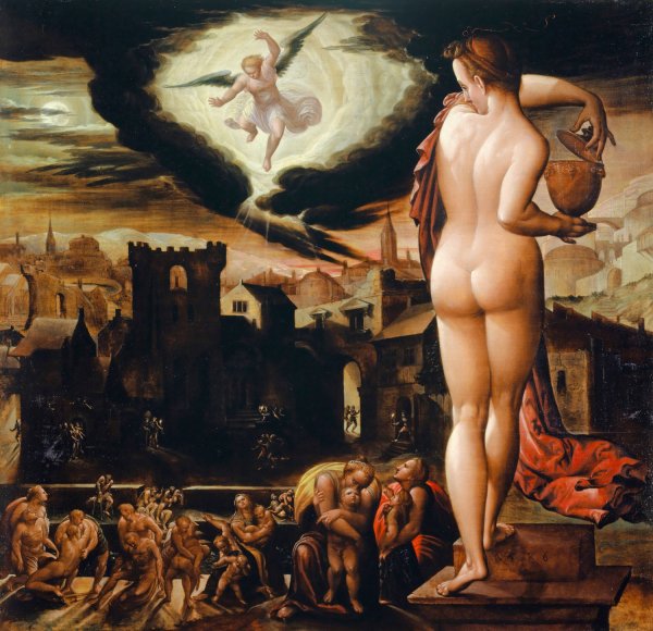 Allegory of Night  by Hans Bock The Elder - Hand-Painted Oil Painting Reproduction