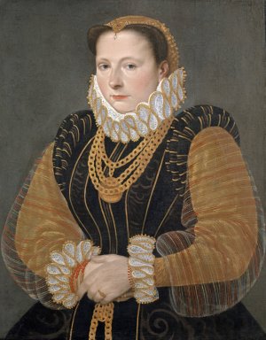 Portrait of Eva Truchsess von Rheinfelden by Hans Bock The Elder Oil Painting