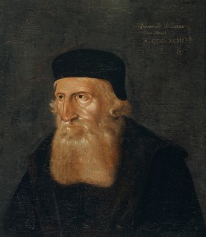 Portrait of John Wyclif by Hans Bock The Elder Oil Painting