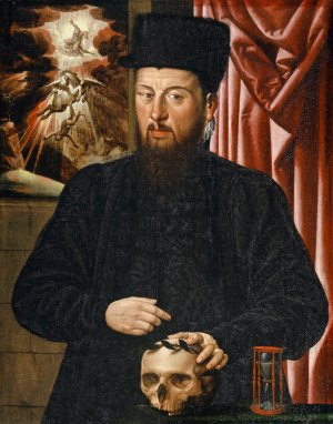 Portrait of Theodor Zwinger by Hans Bock The Elder Oil Painting