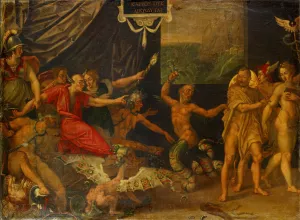 The Calumny Of Apelles by Hans Bock The Elder Oil Painting