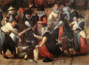 Village Feast Detail by Hans Bol - Oil Painting Reproduction