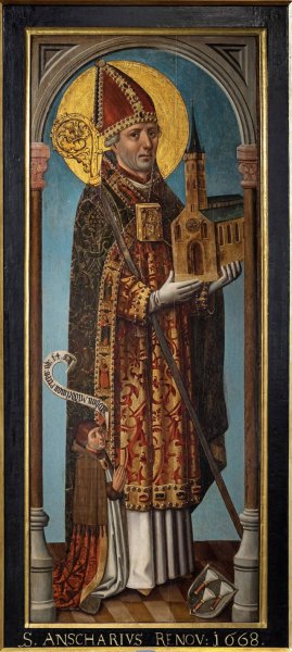 Saint Ansgar by Hans Bornemann Oil Painting