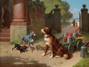 Freudiger Empfang by Hans Brunner Oil Painting