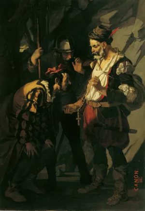 Abruzzenrauber Teilung der Beute Oil painting by Hans Canon