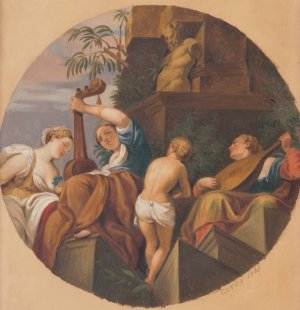 Allegory of Music by Hans Canon Oil Painting