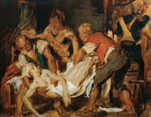 Die Bergung der Leiche Jean-Paul Marats by Hans Canon Oil Painting