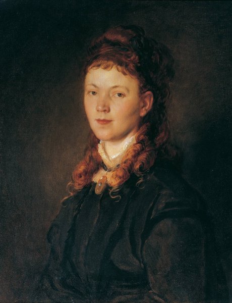 Madchen Mit Rotblondem Haar  by Hans Canon - Hand-Painted Oil Painting Reproduction