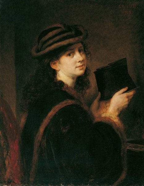 Main Product Photo of Madchen mit Stereoskop  Painting by Hans Canon