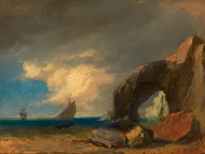 Meereskuste mit Fischerbooten by Hans Canon Oil Painting