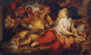 Samson and Delila by Hans Canon Oil Painting
