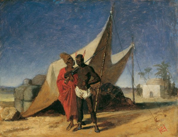 Szene In Nordafrika  by Hans Canon - Hand-Painted Oil Painting Reproduction