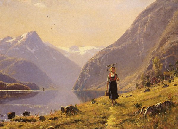 Main Product Photo of By The FJord Painting by Hans Dahl