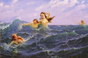 The Daughters of Ran Oil painting by Hans Dahl