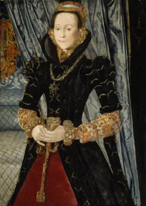 Portrait of a Lady of the Wentworth Family by Hans Eworth Oil Painting