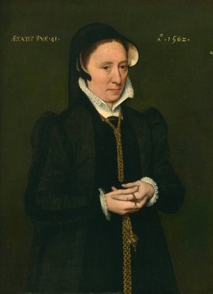 Portrait of a Woman by Hans Eworth Oil Painting