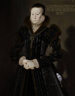 Portrait of Joan Thornbury, Mrs Richard Wakeman by Hans Eworth Oil Painting
