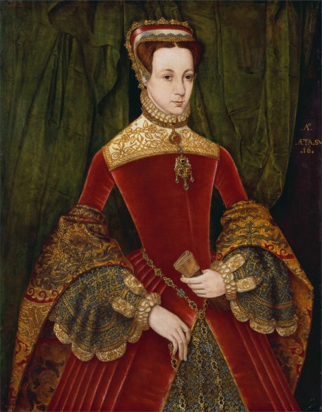 Portrait of Mary Fitzalan, Duchess of Norfolk  by Hans Eworth - Hand-Painted Oil Painting Reproduction