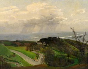 Hohenstrase - Kehre beim Krapfenwaldl by Hans Frank Oil Painting