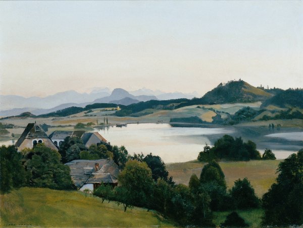 Karntner Landschaft  by Hans Frank - Hand-Painted Oil Painting Reproduction