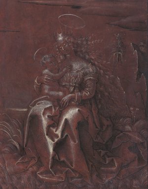 The Virgin and Child on a Grassy Bench by Hans Fries Oil Painting