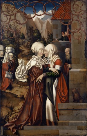 The Visitation by Hans Fries Oil Painting