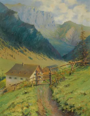 Sucka, Liechtenstein Oil painting by Hans Gantner