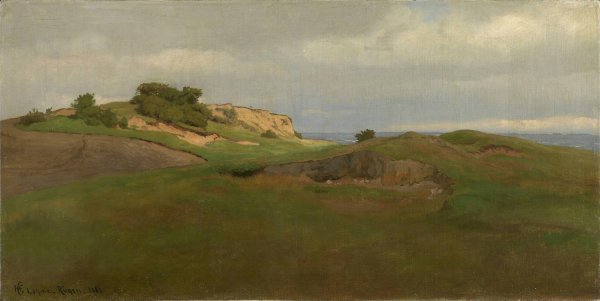 Coastal Landscape, Rugen  by Hans Gude - Hand-Painted Oil Painting Reproduction