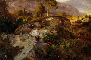 Landscape Study from Vaga by Hans Gude Oil Painting