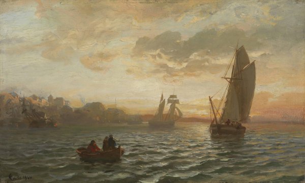 Main Product Photo of View from the Oslofjord  Painting by Hans Gude
