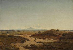 View of Siebengebirge by Hans Gude Oil Painting
