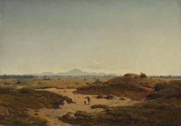 Main Product Photo of View of Siebengebirge  Painting by Hans Gude