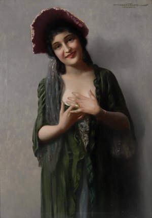 Versuchung by Hans Hassenteufel Oil Painting