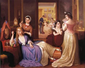 Conversation also known as Group of Baltimore Girls by Hans Heinrich Bebie - Oil Painting Reproduction