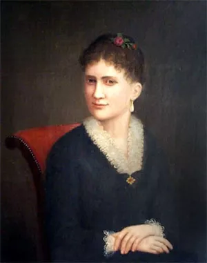 Mrs. Caroline Schmidt by Hans Heinrich Bebie Oil Painting