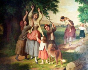 Stepping Stones by Hans Heinrich Bebie Oil Painting