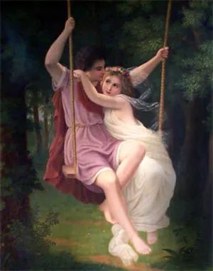 The Swing by Hans Heinrich Bebie - Oil Painting Reproduction